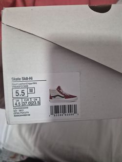 Vans Skate Sk8-Hi Sneakers Size 5.5