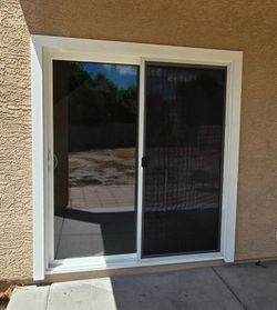 New sliding glass doors with sliding screen