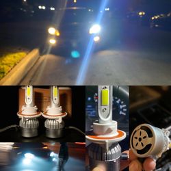 Led Bulbs For Headlights / Foglights / Low Beams High Beams 2 Year Warranty H11 H8 H9 6000k Crystal Bright White Color 