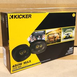 Kicker CSC693 CS Car Speakers Set 6x9" 3-Way Coaxial Speaker System 450 Watts 46CSC6934 🚨 Payment Options Available 🚨 No Credit Needed 🚨 