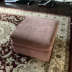 Beautiful Pink Very Soft Fabric Ottoman 