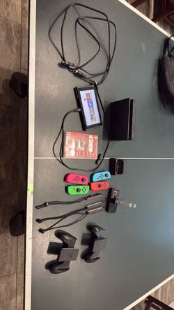Nintendo Switch w extra controllers and games