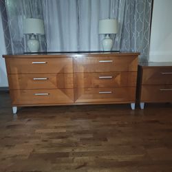 Modern Honey-Oak Finish 3-Piece Solid Wood Set