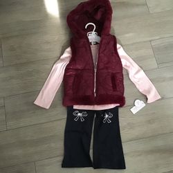 Girls 3-Piece Vest Outfit Set