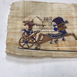 Egyptian Art Print On Papyrus Paper The Battle Of Kadesh Ramses II