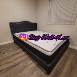 NEW QUEEN BED /PILLOWTOP MATTRESS INCLUEDED!!