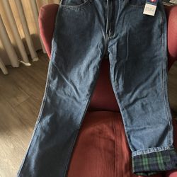 Fleece lined straight Legs, Jeans, Pants