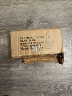 Galvanized Framing ring-shank Framing Nails 2-3/8”x113, quantity 2000 $40