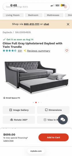 Grey day bed
