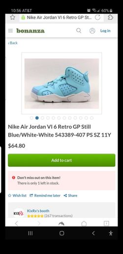 Girl's Air Jordan 6 Retro GP 'Still Blue'