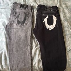 2 Pairs Of True Religion Jeans