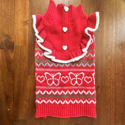 Cute Red Dog Sweater 