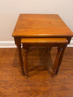 Wooden Nesting Tables Set of 2
