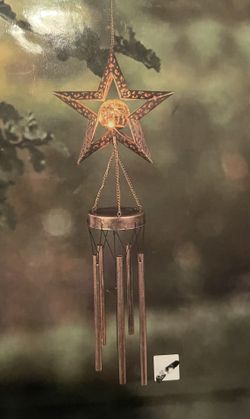 Star Solar Wind Chime with LED