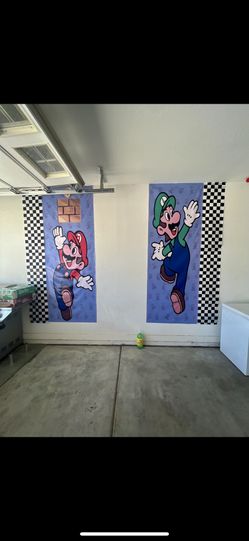 SUPER MARIO BROTHERS & LUIGI BACK DROP/ BANNER/PARTY