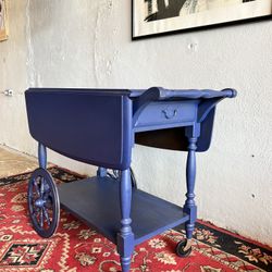  Vintage solid wood table cart