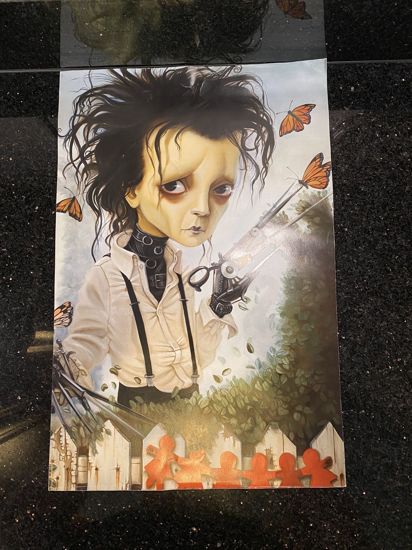 Edward Scissorhands Silver Thumb by artist Leslie Ditto Art Print 12x19”