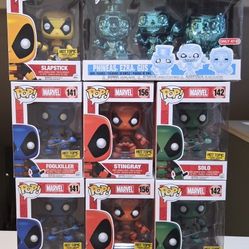 Funko POP!: Marvel DEADPOOL, Foolkiller, Solo,Stingray, Slapstick And The Haunted Mansion 3 Pack