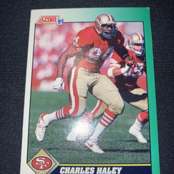 SCORE 1991 NFL Football Card CHARLES HALEY San Francisco 49ers #250