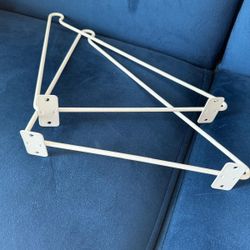 White Metal Shelf Brackets - Set of 2