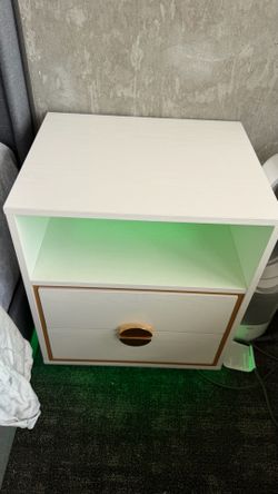 Nightstand with changing color LED light