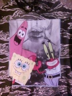 Sponge Bob Medium Size Custom One Of A Kind Camouflage 