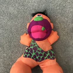 Fisher-Price Puffalump plush stuffed Caveman orange purple pink green