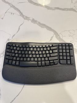 Logitech Wave Keys Wireless Ergonomic Keyboard with Cushioned Palm Rest