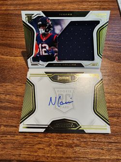 2021 Playbook NICO COLLINS Rookie Jersey Autographs Booklet /99 Houston Texans