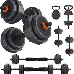 Lusper Adjustable Weight Dumbbell Set, 44LB/66LB Free Weights