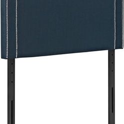 NEW Modway TWIN Jessamine Upholstered Fabric Headboard Size with Nailhead Trim in Azure