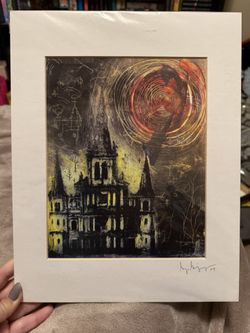 New Orleans Church Print Singed