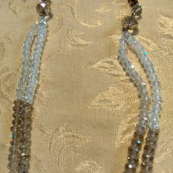 Multi-Strand Crystal Bead Necklace