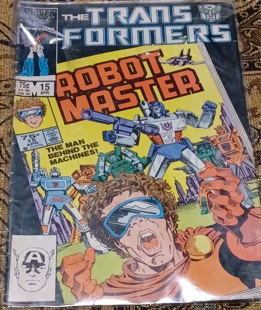 Transformers Robot Master Comic Book Show Cartoon Issue 15 1985