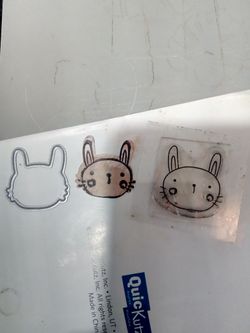 Cute Bunny die cut and clear stamp set