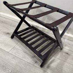 Luggage Rack with Shelf, Espresso Finish New!