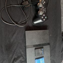Ps2 With 2 Guitars And Games 