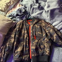 Zara Camo Style Bomber Jacket
