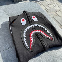 Black Bape Zip Up Hoodie