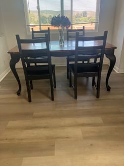 Table and 4 chairs