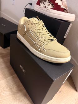Amiri skell top low canvass green