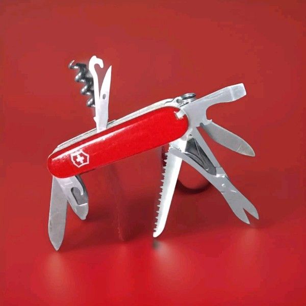 Vintage Victorinox Swiss Army Knife 91mm Shiny Huntsman 1(contact info removed) Rare Find
