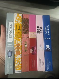 Lot of 6 Fragrance Spray Miniatures 35ml