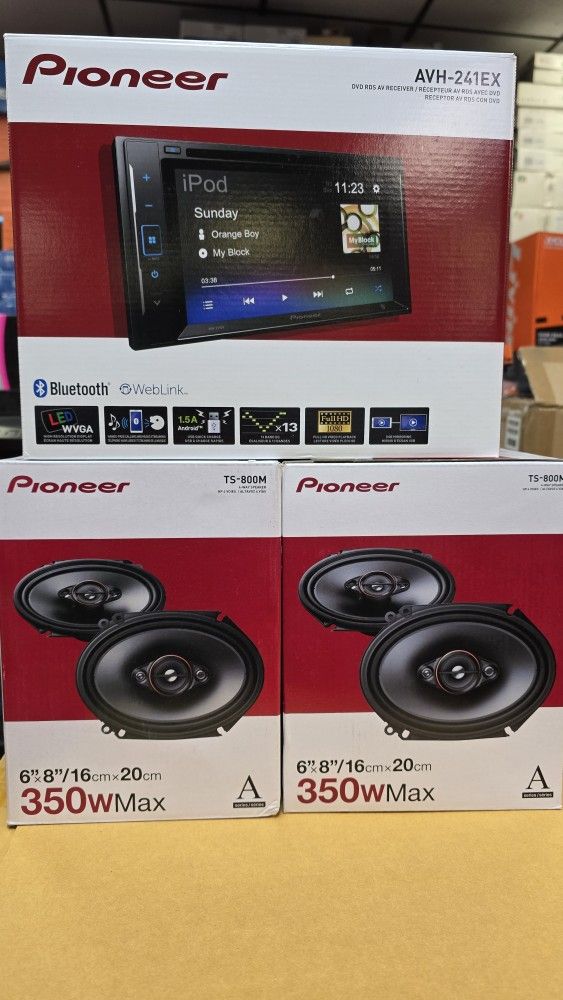 Pioneer Stereo Receiver Bluetooth And Speaker