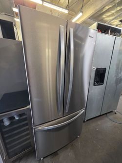 33" WHIRLPOOL FRENCH DOOR STAINLESS STEEL REFRIGERATOR
