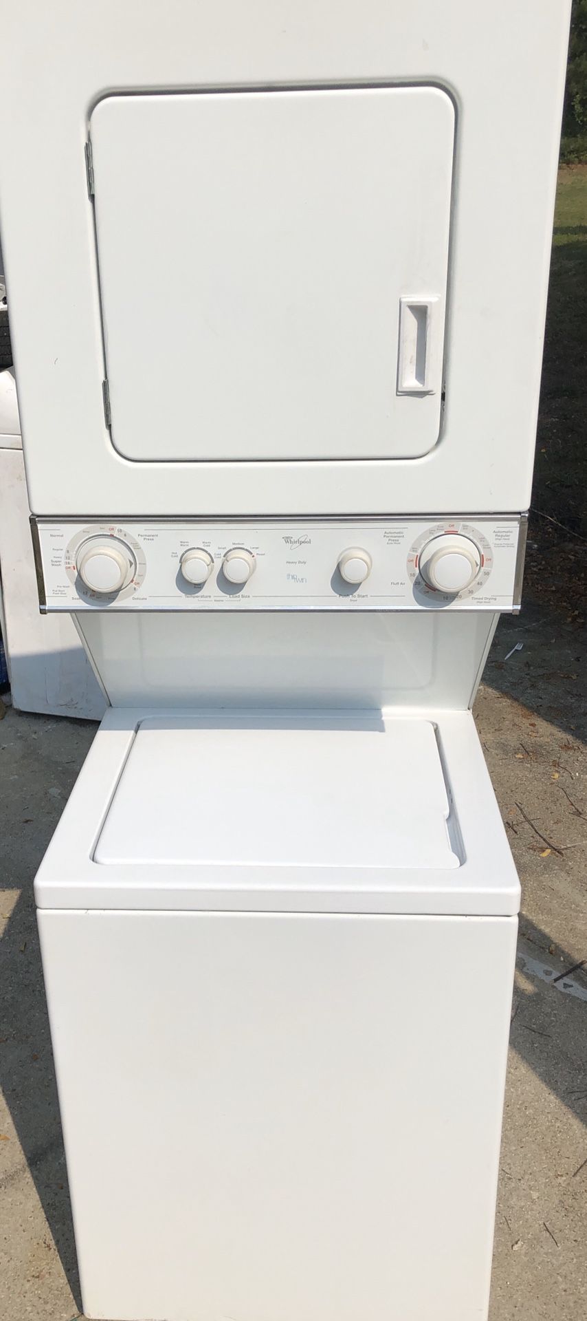 Whirlpool stackable washer and dryer