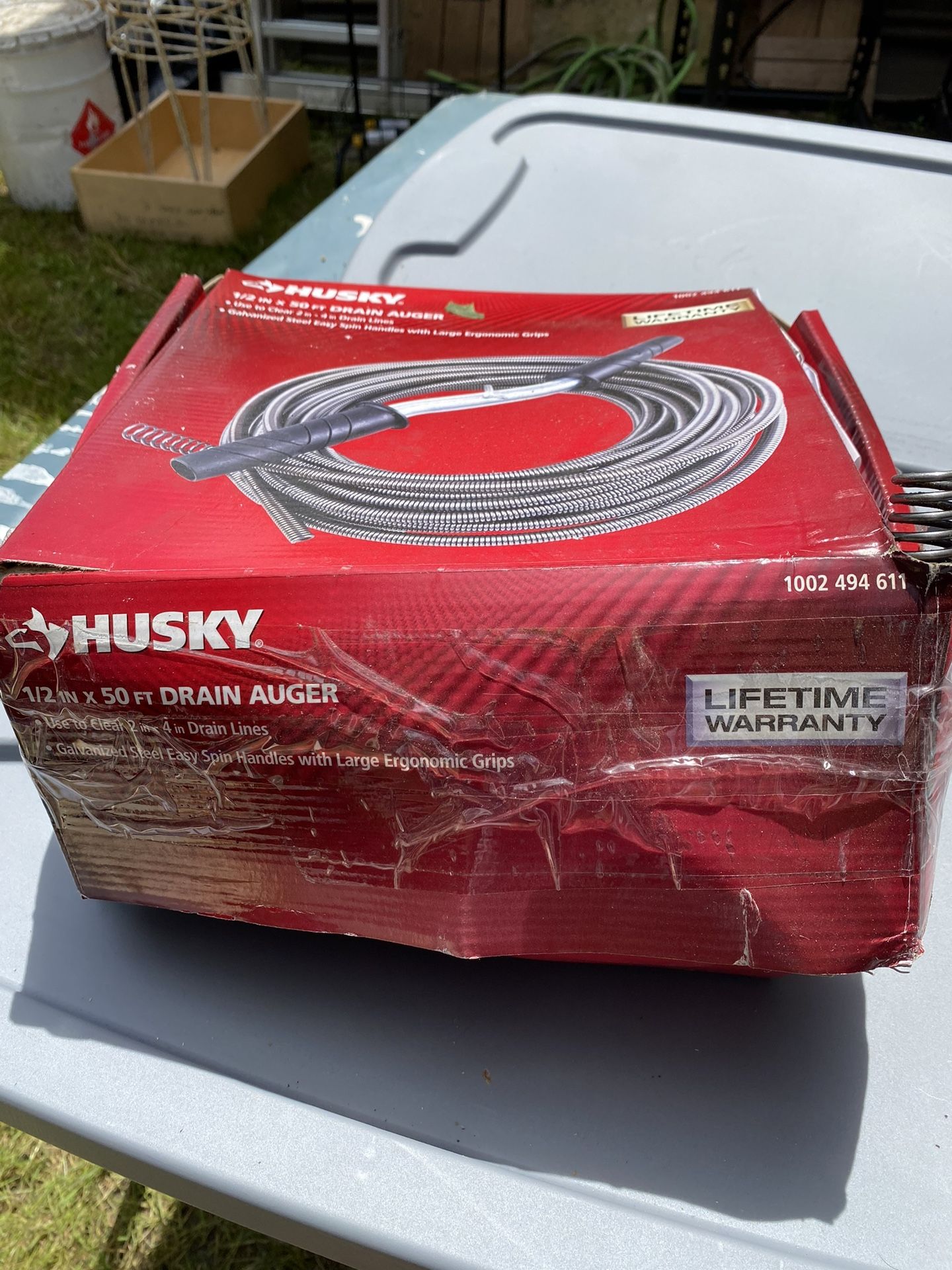 Husky 1/2” X 50 Ft Drain Auger $25