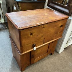 Antique Primitive Flip Lid Dry Sink Style Cabinet