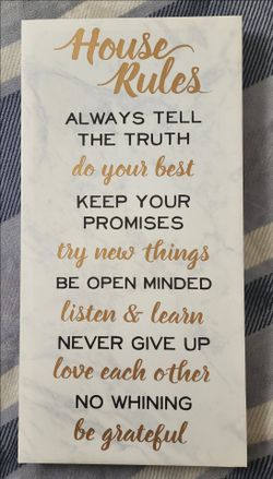 Framed Picture- House Rules
