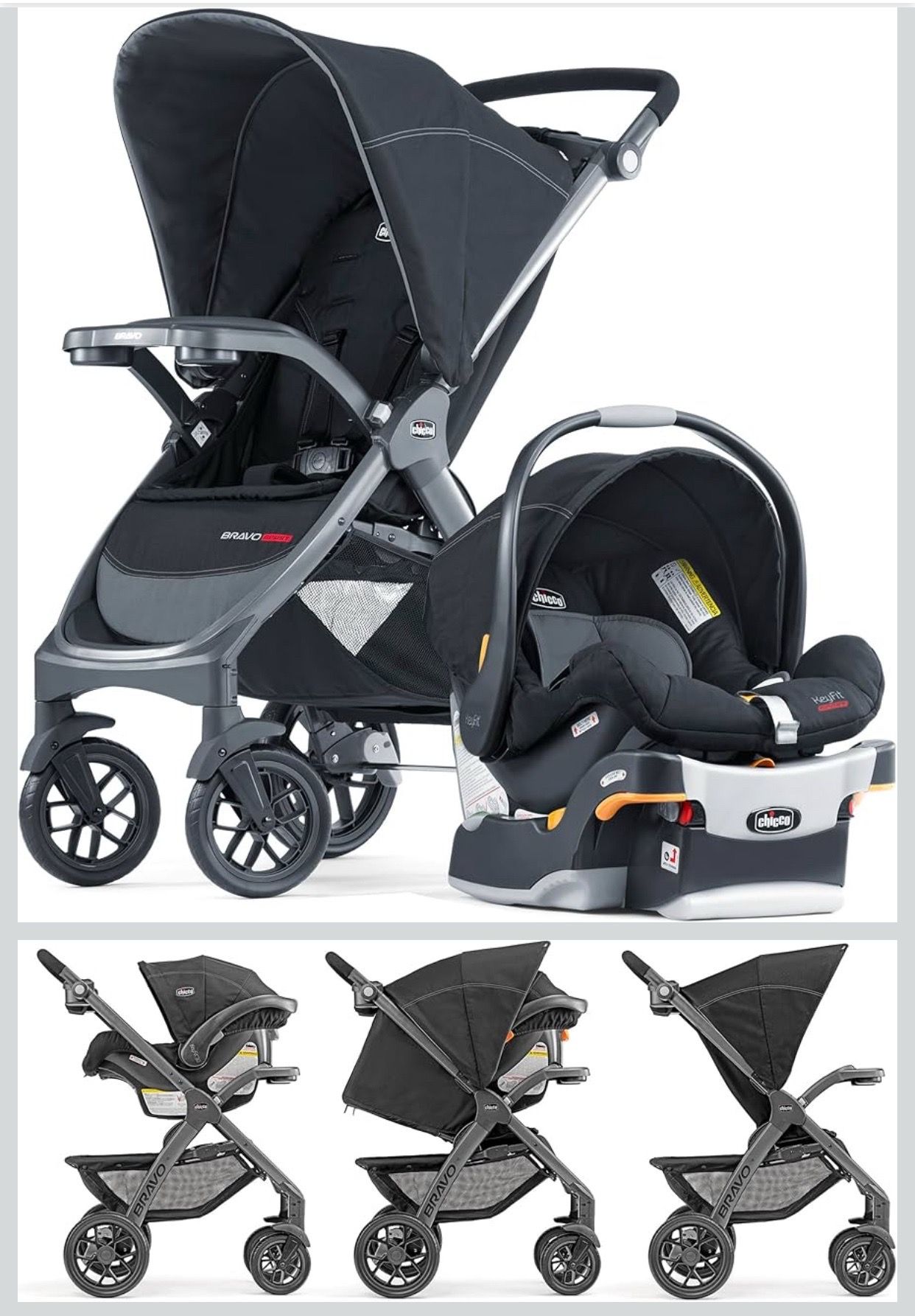 Chicco Bravo® Sport Trio Travel System | Iron